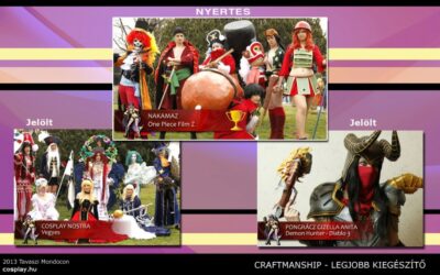 A COSPLAYVERSENYEK EREDMÉNYEI