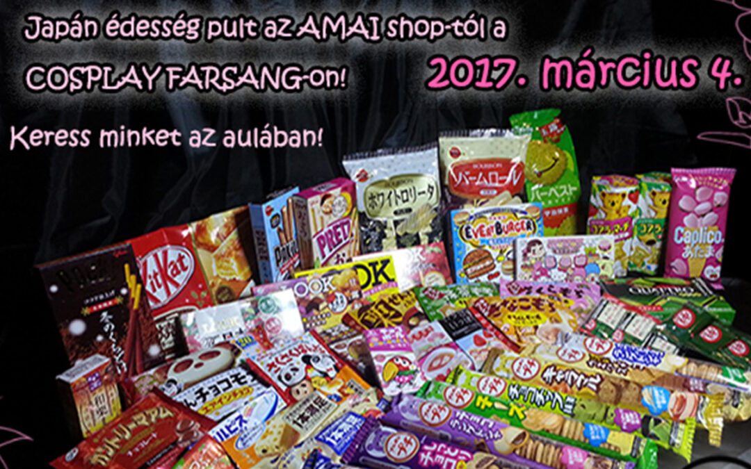 Japán finomságok a Cosplay Farsangon, az Amai Shop-ban