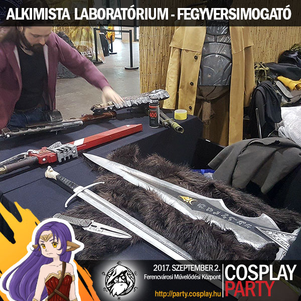 Fegyversimogató a Tulok Arms fegyvereivel az őszi Cosplay Partyn