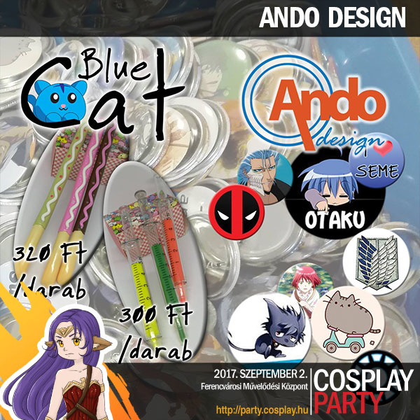 Az Ando design ismét kint lesz a Cosplay Partyn