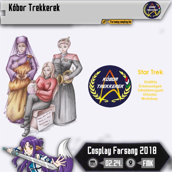 A Kóbor Trekkerek is kilátogat a 2018-as Cosplay Farsangra!