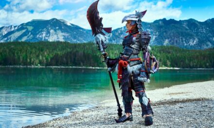 Photoshoot: Huntress, Yian Garuga armor (Monster Hunter World – Lulu)